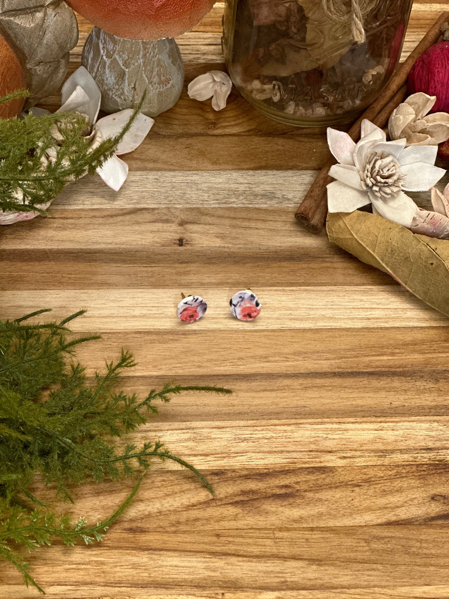 Fall Floral Studs
