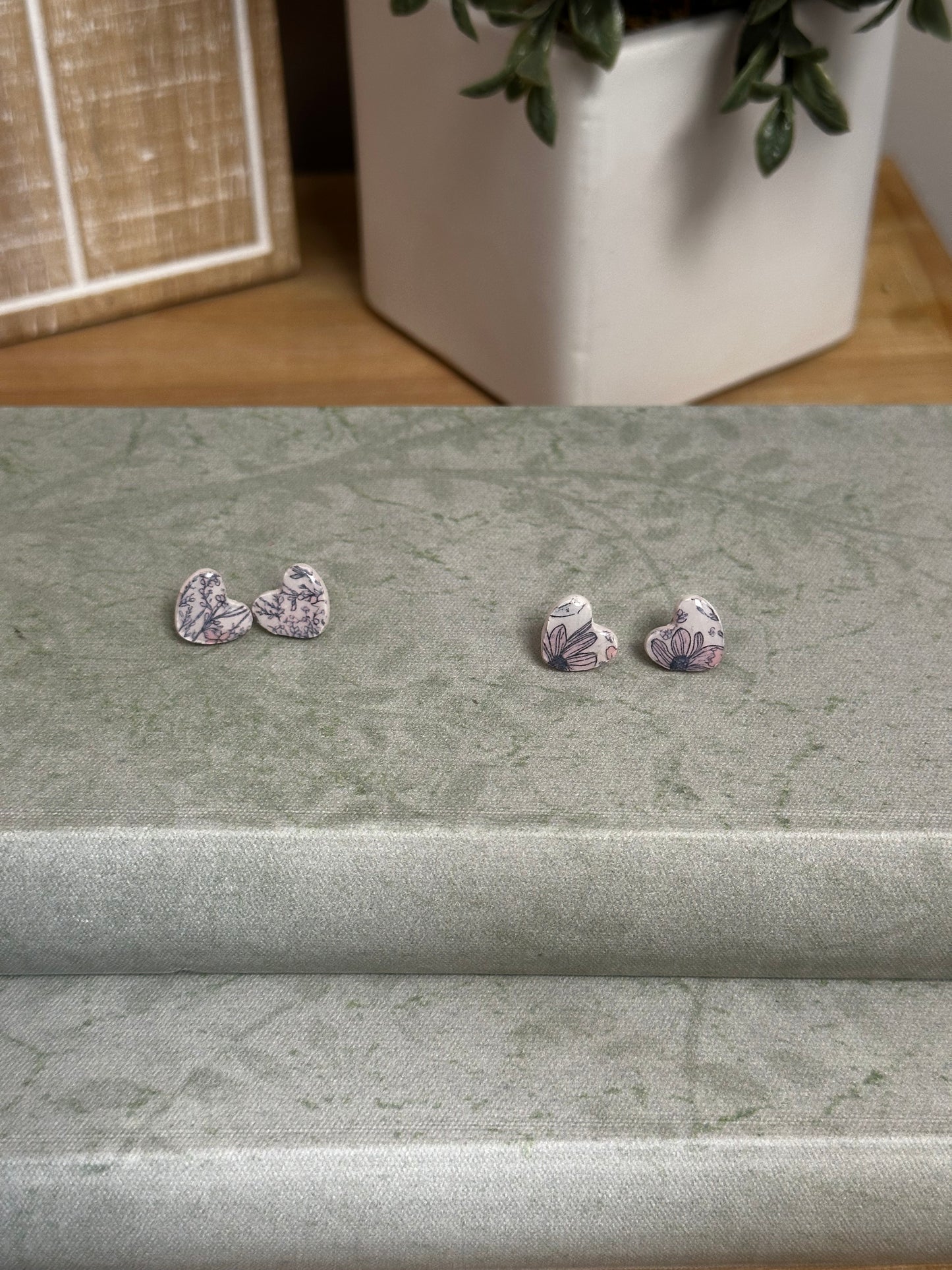 Garden Pop Heart Stud