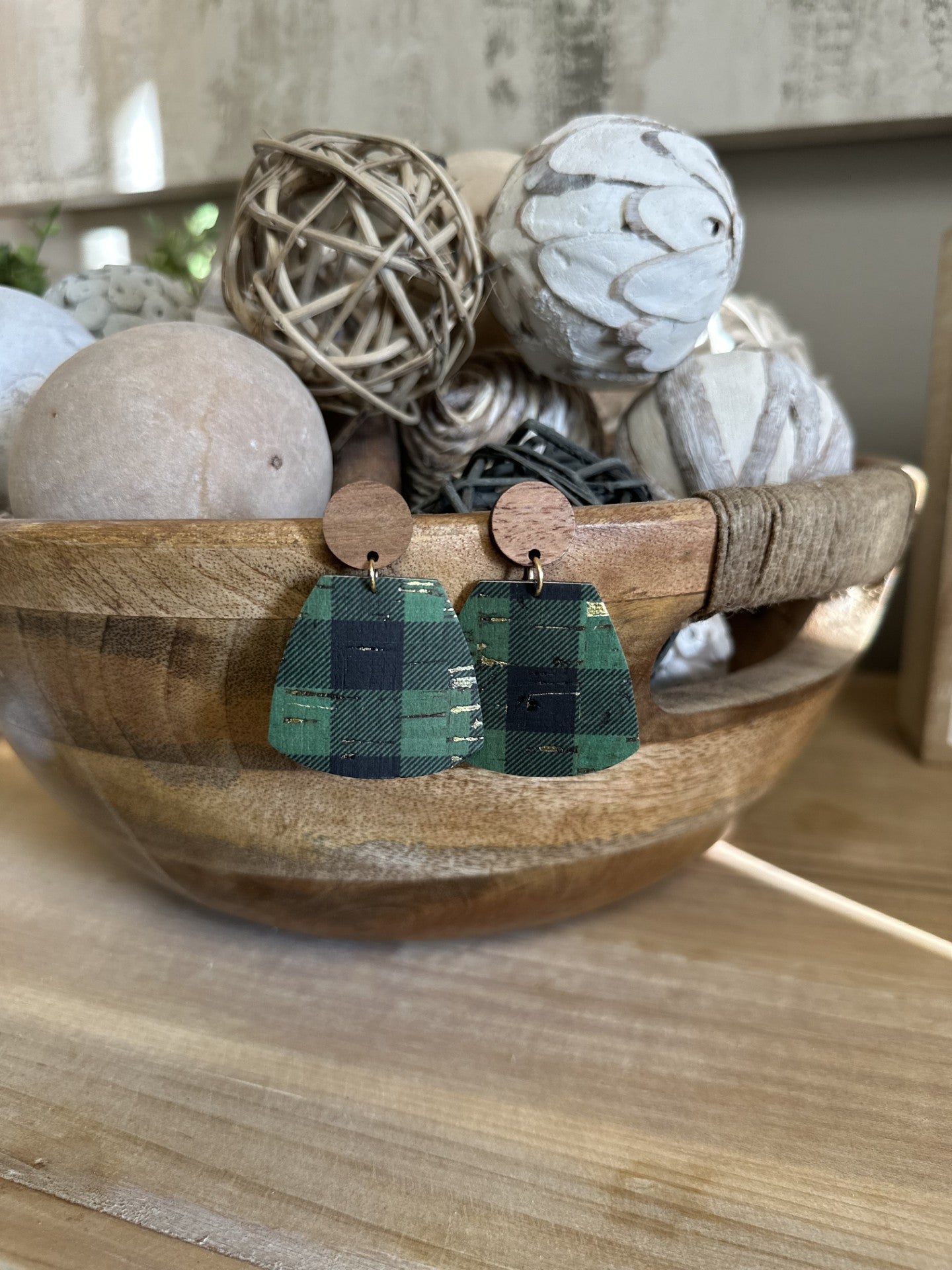 Evergreen Plaid Leather