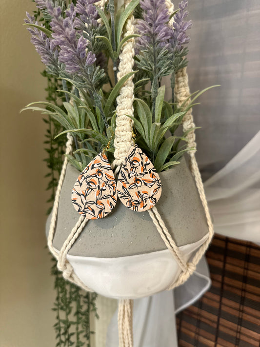 Earth and Petal Leather Tear Drops