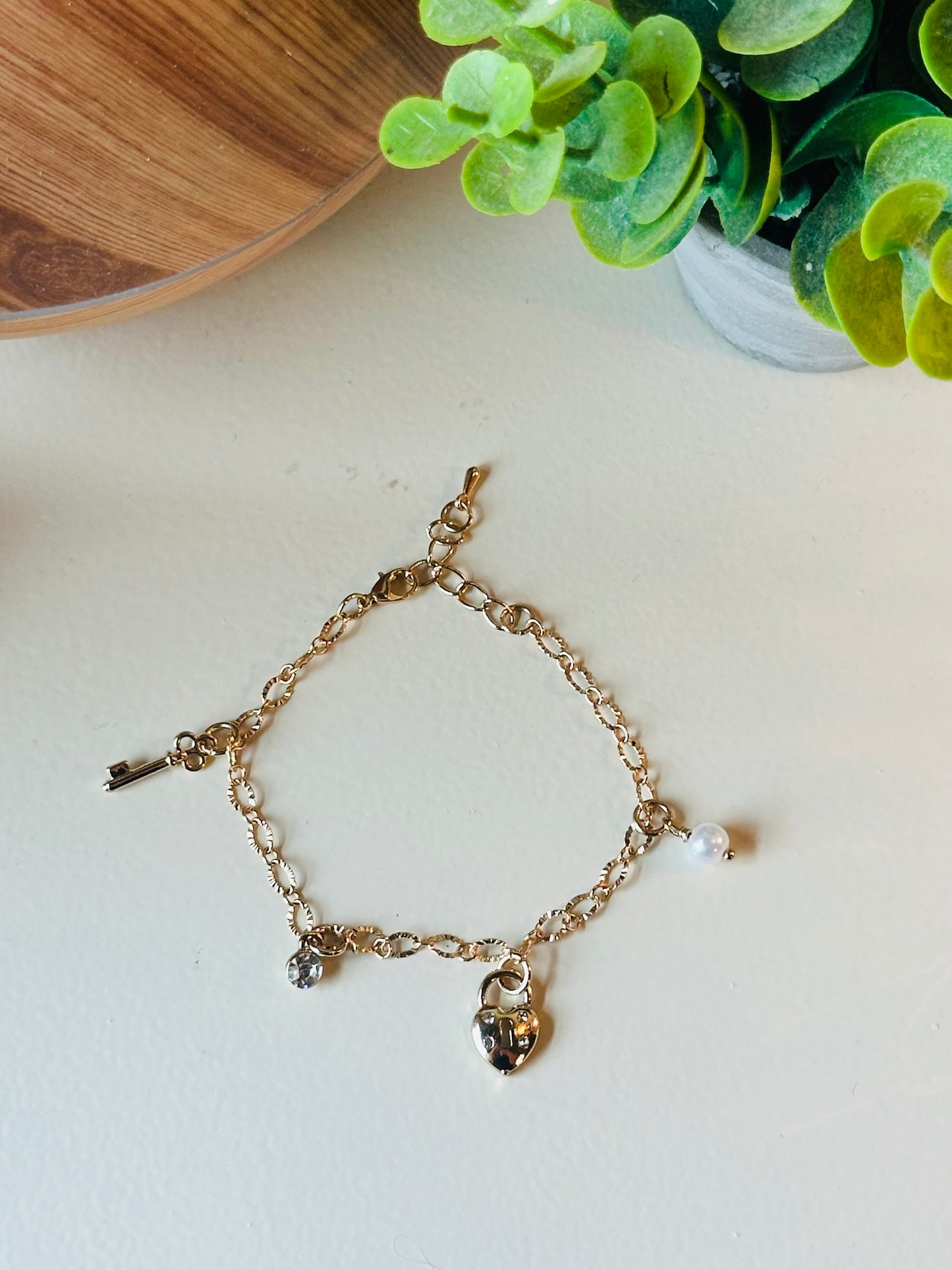 Key to My Heart Charm Bracelet