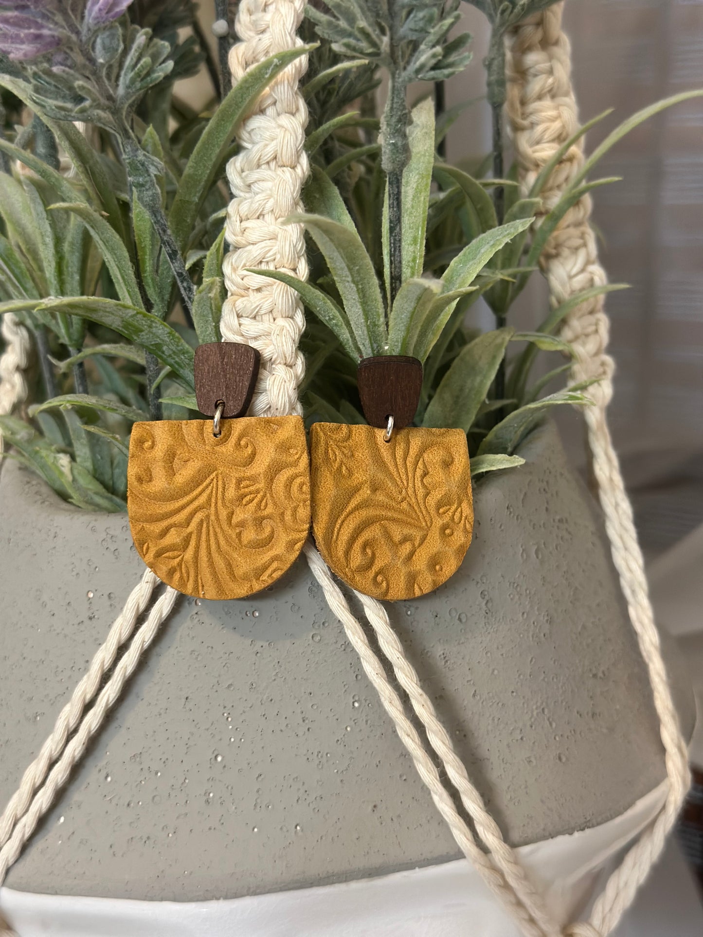 Mustard Deco Leather